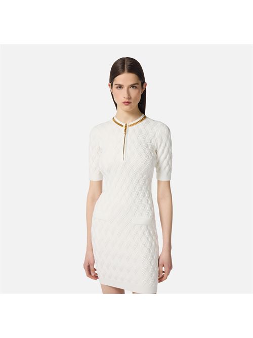 Mini abito in maglia a rombi con dettaglio gioiello ELISABETTA FRANCHI | AM20B56E2/360